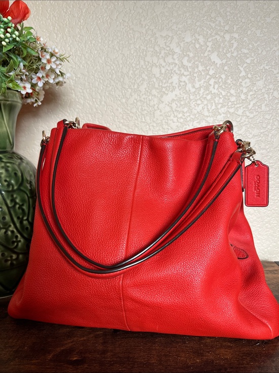 Coach Handbags - Coach Madison Phoebe Pebbled Leather Shoulder Bag